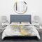 Designart 'Moving In and Out of Traffic II Yellow Grey' Geometric Bedding Set - Duvet Cover & Shams
